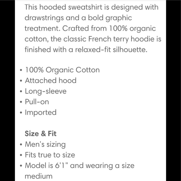 ๐ RAG & BONE NY ORGANIC COTTON HOODIE ๐ - Picture 9 of 9